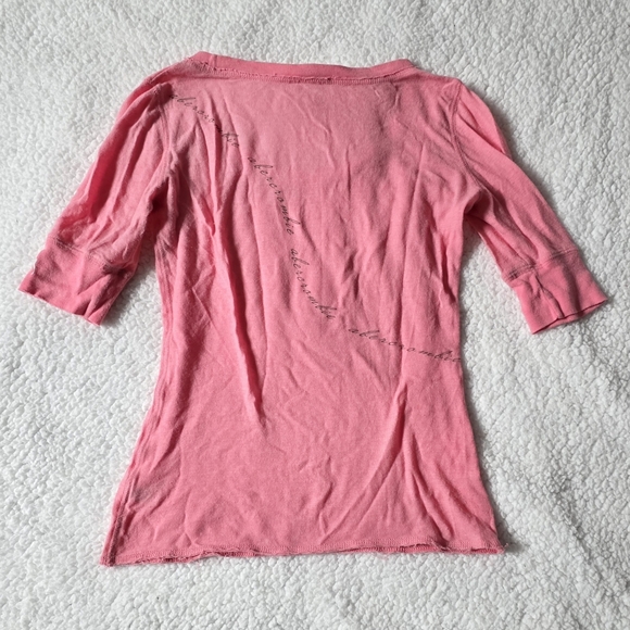 Abercrombie vintage pink quarter sleeve top - Picture 5 of 5